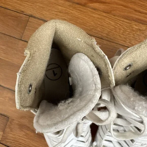 GAM Youth Girls Ice Skates White Size 1 - Picture 5 of 11